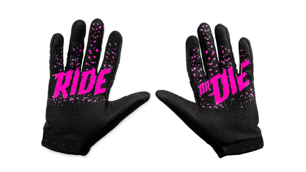 Rider Bicycle Gloves Gray, Pink -0
