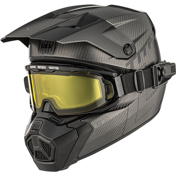 CKX Helmet Titan AMS Matt Carbon + Heated Goggles S-0