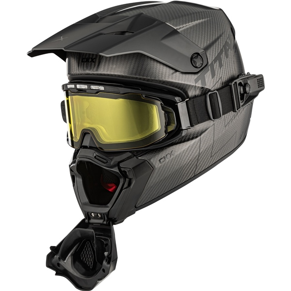 CKX Helmet Titan AMS Matt Carbon + Heated Goggles S-4