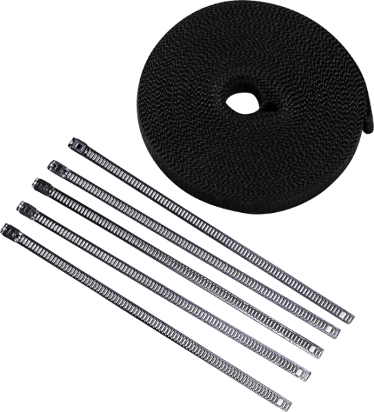 Lava Rock Exhaust Wrap Kit Metallic Black, 1, nordicamoto.ro