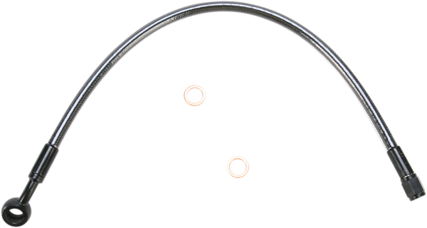 Designer Series Braided Non-abs Front Brake Line Kit Black, Black Pearl, 1, nordicamoto.ro