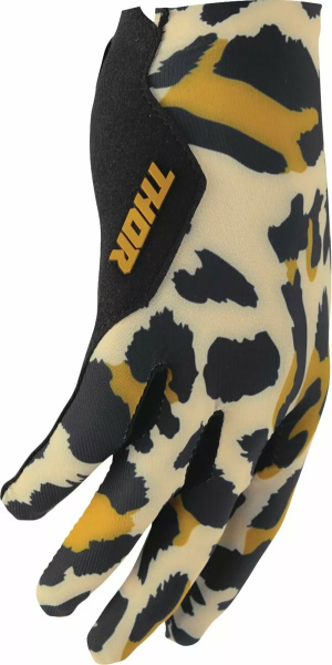 Women's Sportmode Cheetah Gloves Brown, Black -1