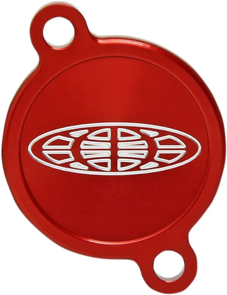 Oil Filter Cover Red, White-0