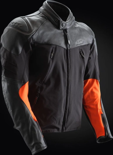 Jacheta de Piele KTM Tension Orange/Black-0