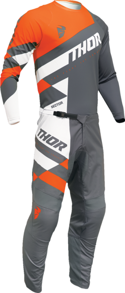 Tricou Thor Sector Checker Gray/Orange-1