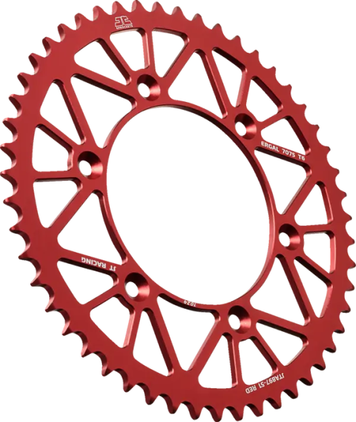 JT SPROCKETS Aluminum Rear Sprockets Red 