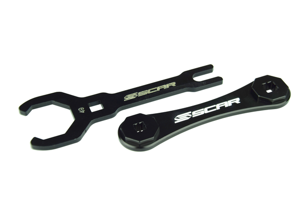 Fork Cap Wrench Black, Silver, Anodized 