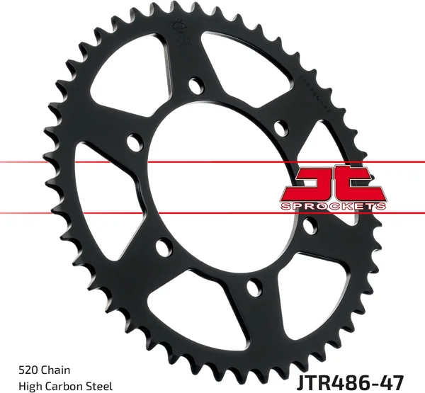 JT SPROCKETS Pinion spate negru, 1, nordicamoto.ro