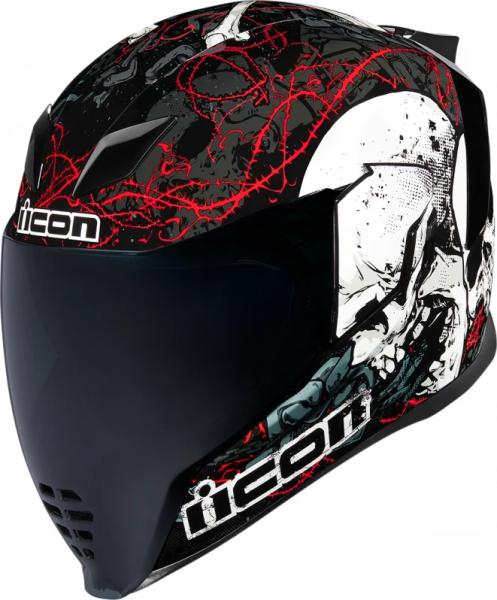Airflite Skull Helmet Black/white 3x-large Multi, Red 3XL, 1, nordicamoto.ro