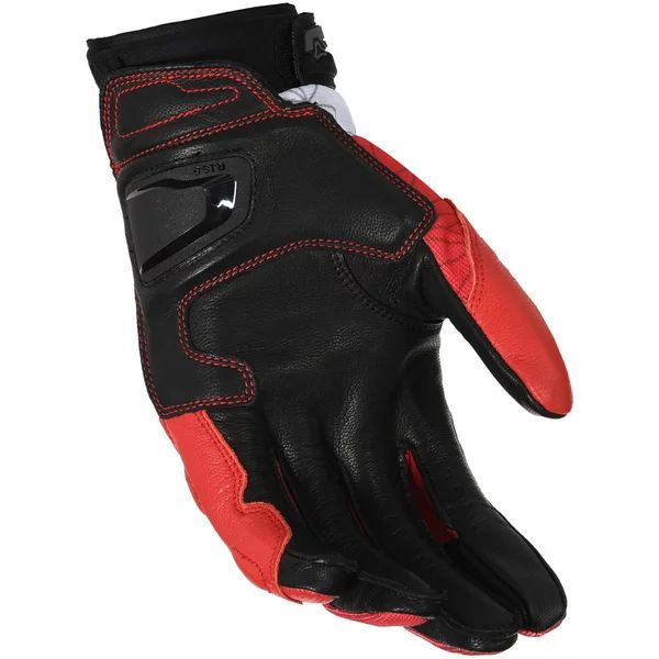 Manusi de piele vara MACNA ROCCO XL Rosu/Alb, 8, nordicamoto.ro