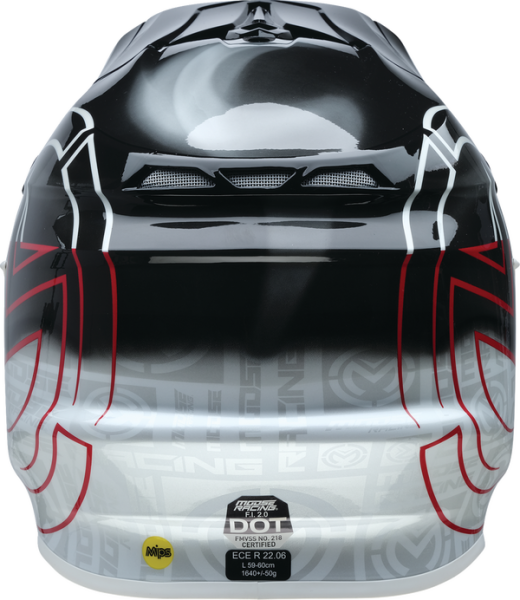 Casca MOOSE RACING F.i. 2.0 Mips Deceit Gray/RedBlack-3