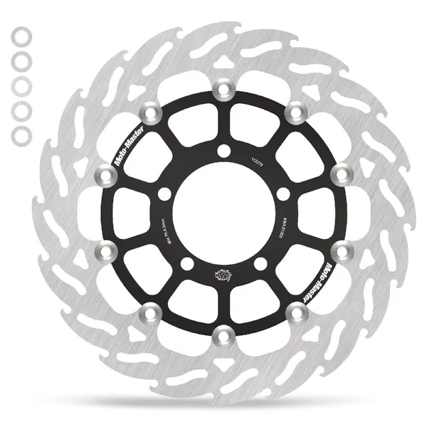Flame Series Floating Rotor Black, Silver-1