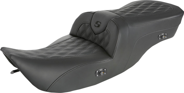 Heated Roadsofa Lattice Stitched Seat Black, 3, nordicamoto.ro