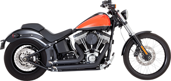 Shortshots Staggered Exhaust System Black, Matte Black, 5, nordicamoto.ro