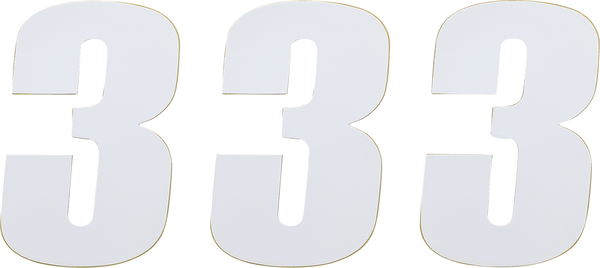MOOSE RACING Vinyl Race Numbers White -1