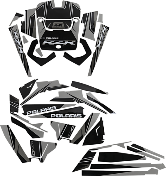 Complete Utv Graphics Kit Black, Silver, 1, nordicamoto.ro