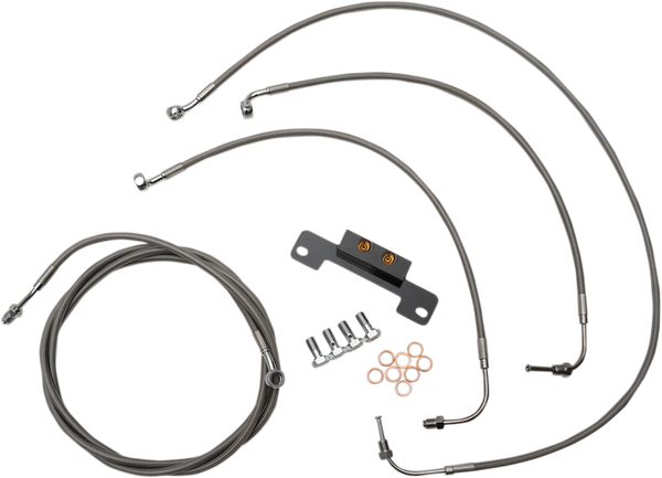 Standard Stainless Braided Handlebar Cable/brake Line Kit Silver, 1, nordicamoto.ro