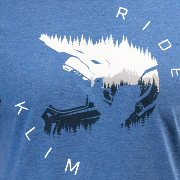 Tricou Klim Ride Tri-blend Maroon Frost - Red Orange-1