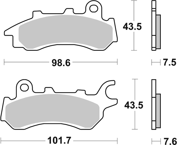 Hf Street Ceramic Organic Brake Pads, 1, nordicamoto.ro