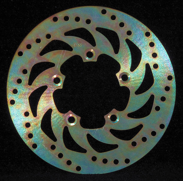 Round D-series Scooter Brake Rotor Gold, Stainless Steel, Zinc, 1, nordicamoto.ro