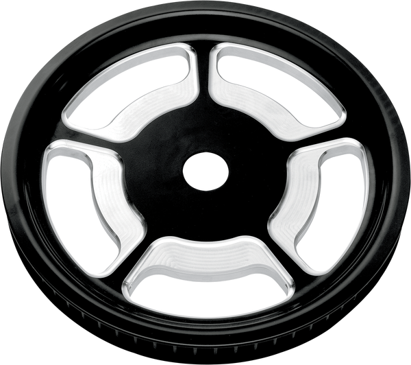 Universal Rear Cush-drive Aluminum Pulley Black, Contrast Cut, 1, nordicamoto.ro