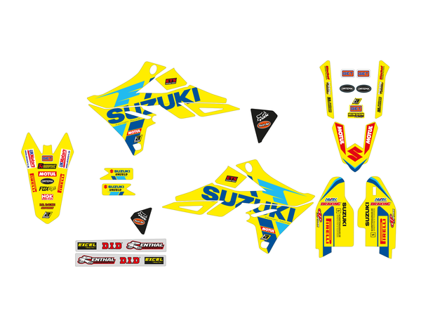 Blackbird Racing Replica Team Suzuki Ksrt 2022 Graphics Kit Yellow, Blue, 2, nordicamoto.ro