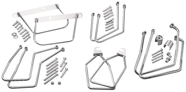 Chrome Saddlebag Support Brackets Silver, 1, nordicamoto.ro