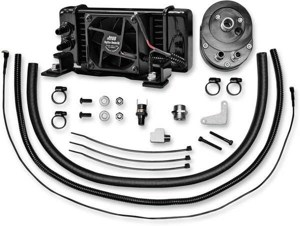 Low-mount Fan-assisted Oil Cooler Kit Black, 1, nordicamoto.ro