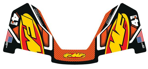 Fmf Exhaust Replacement Decal Blue, Yellow 