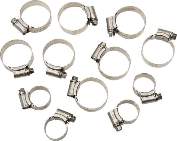 Set de cleme pentru radiator, argintiu, 1, nordicamoto.ro
