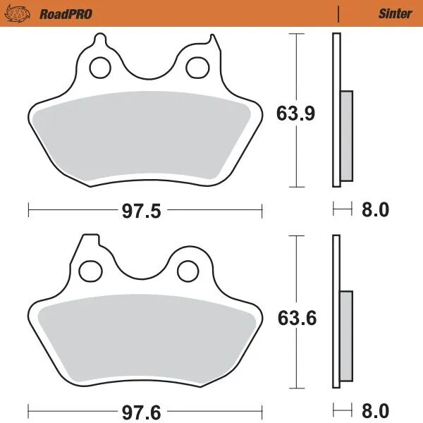 Roadpro Sinder Brake Pad Rear-0