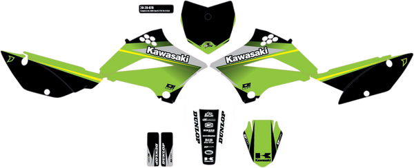 Complete Graphics Kit Black, Green, 1, nordicamoto.ro