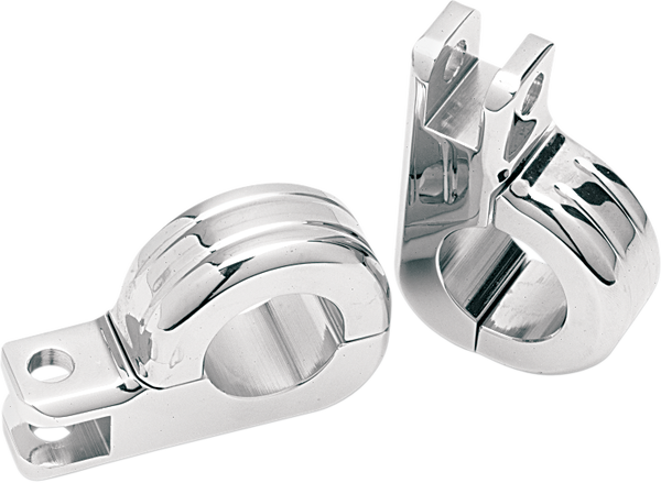 Two-piece Footpeg Clamps Silver, 1, nordicamoto.ro