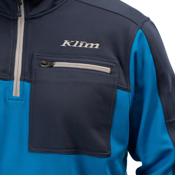 Pulover Klim Glacier 1/4 Zip Mid Layer Black-3