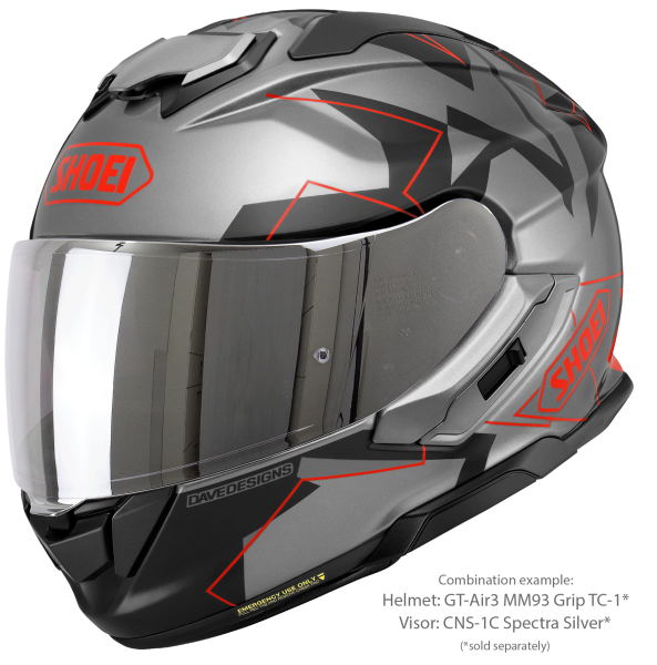 Casca integrala SHOEI GT-AIR3 MM93 COLLECTION GRIP TC-1 Gri/Rosu XXL-5