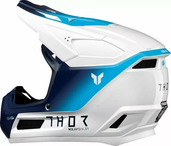 THOR Youth Fleet Storm Helmet White, Blue -3