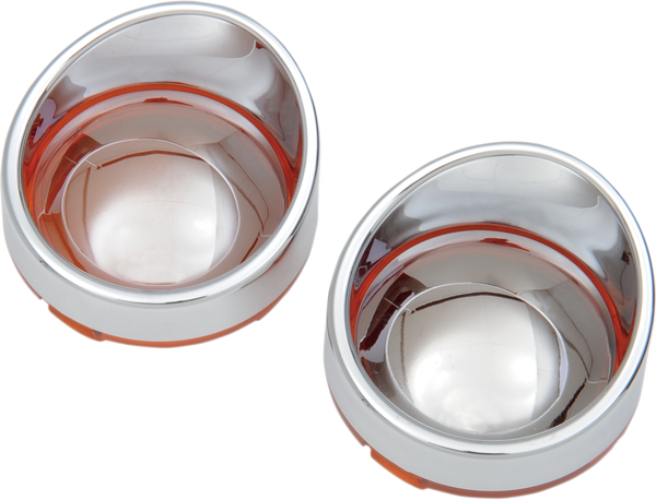 Visor-style Bezel And Lens For Deuce-style Turn Signals Chrome, 1, nordicamoto.ro