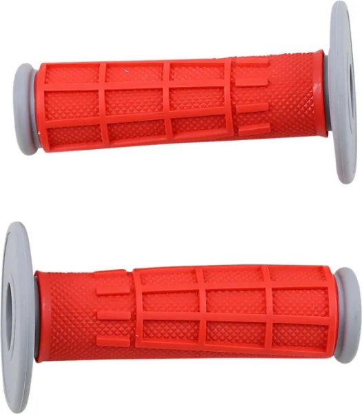 MOOSE RACING Comp Diamond Half Waffle Grips Red -42d82dce62671212837358504070a154.webp