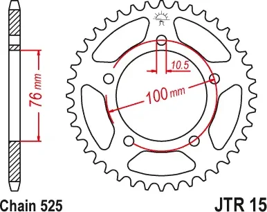 Rear Sprocket Steel Natural -0