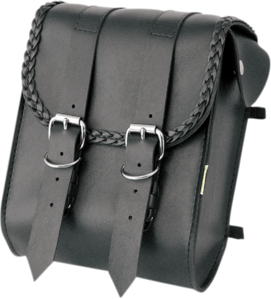 Braided Sissy Bar Bag Black, 1, nordicamoto.ro