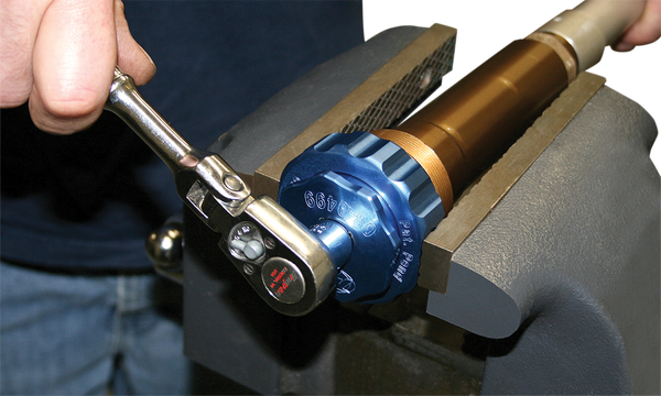 Showa Twin Chamber Fork Cap Tool Anodized, Blue-2