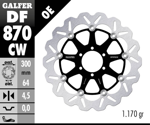 Wave® Brake Rotor Black, Silver, 1, nordicamoto.ro