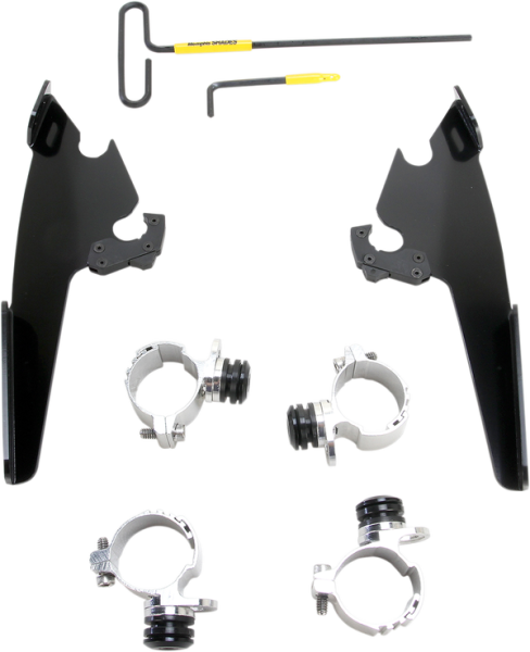 Fats/slim Windshield  Trigger-lock Complete Mount Kit Black, 1, nordicamoto.ro