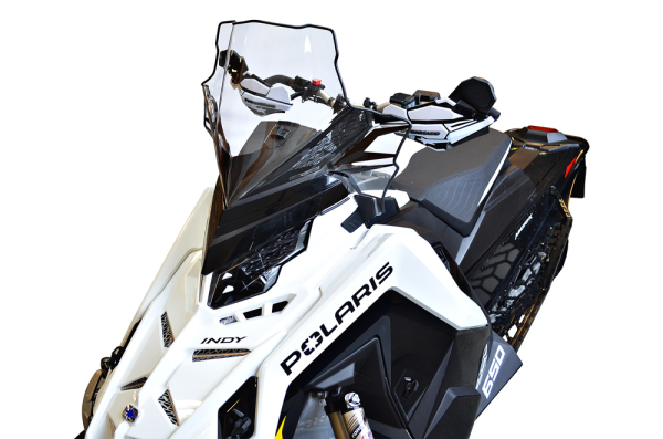 Powermadd Windshield Polaris Matryx, MID (18"), Clear w/Black Graphics-1