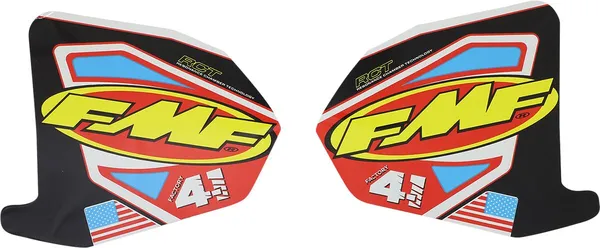 Fmf Exhaust Replacement Decal Black, Red, Yellow-0