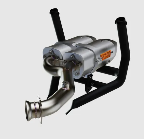 Apx Aluminium Slip-on Muffler Anodized Clear -2