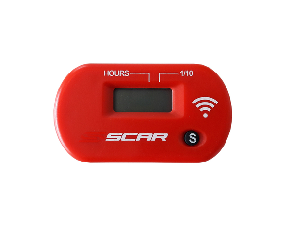 Wireless Vibration Hour Meter Red 