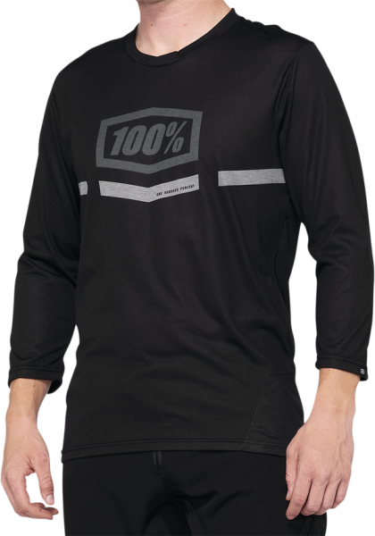 Tricou MTB 100% Airmatic 3/4 Sleeve Black-44dd83cc533efa18474aba98c1873f3a.webp