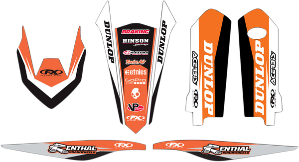 Trim Kit Graphics Black, Orange, White, 1, nordicamoto.ro