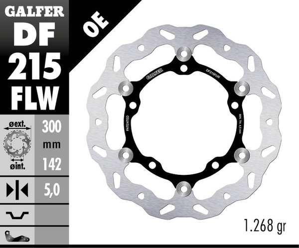 Wave® Brake Rotor Black, Silver, 2, nordicamoto.ro